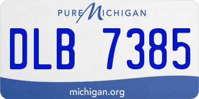 MI license plate DLB7385