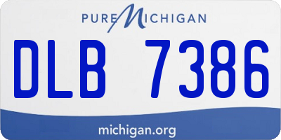 MI license plate DLB7386