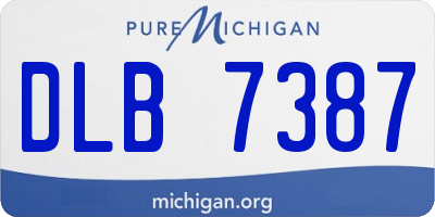 MI license plate DLB7387