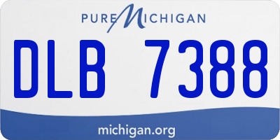 MI license plate DLB7388