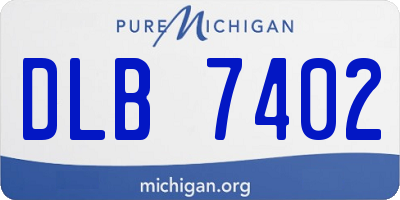 MI license plate DLB7402