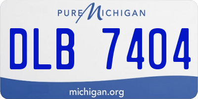 MI license plate DLB7404