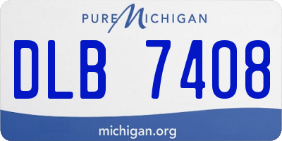 MI license plate DLB7408