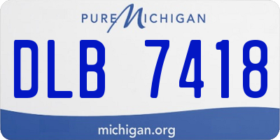 MI license plate DLB7418