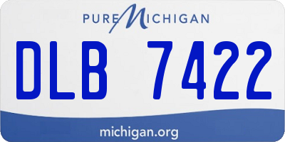 MI license plate DLB7422