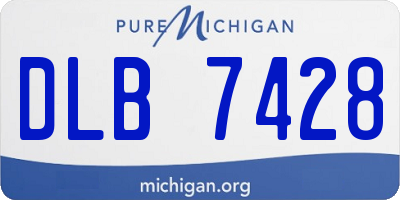 MI license plate DLB7428