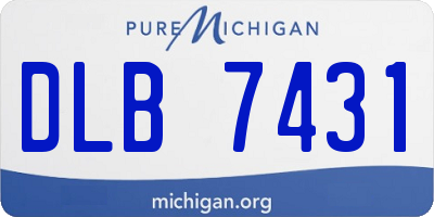 MI license plate DLB7431
