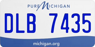 MI license plate DLB7435