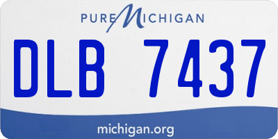 MI license plate DLB7437