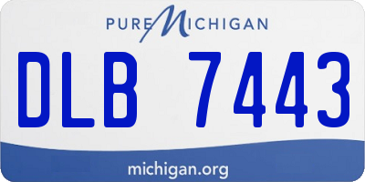 MI license plate DLB7443