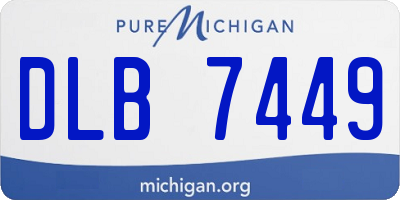 MI license plate DLB7449
