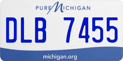 MI license plate DLB7455