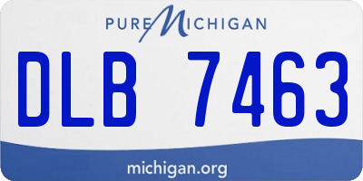 MI license plate DLB7463