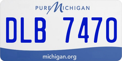 MI license plate DLB7470