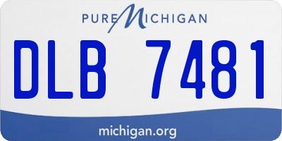MI license plate DLB7481
