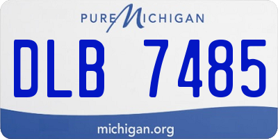 MI license plate DLB7485