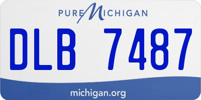 MI license plate DLB7487