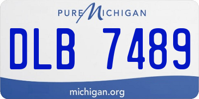 MI license plate DLB7489