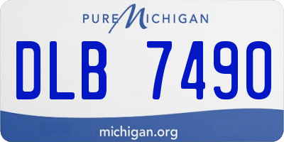 MI license plate DLB7490