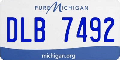 MI license plate DLB7492