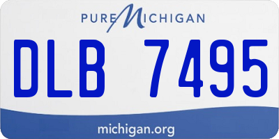MI license plate DLB7495