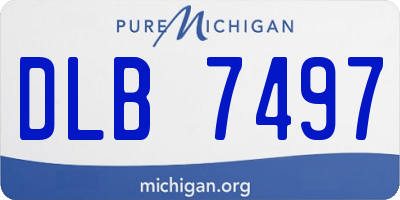 MI license plate DLB7497