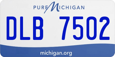 MI license plate DLB7502
