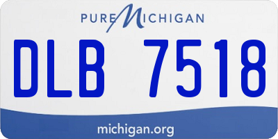 MI license plate DLB7518