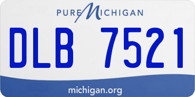 MI license plate DLB7521