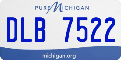 MI license plate DLB7522