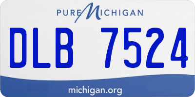 MI license plate DLB7524