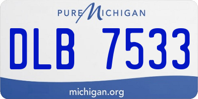 MI license plate DLB7533