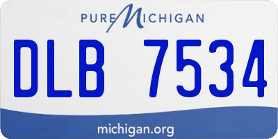 MI license plate DLB7534