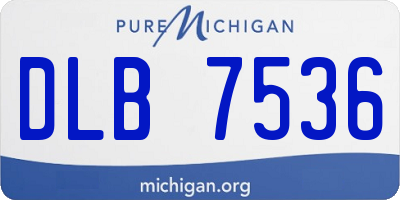MI license plate DLB7536