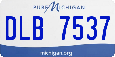 MI license plate DLB7537