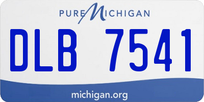 MI license plate DLB7541