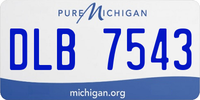 MI license plate DLB7543