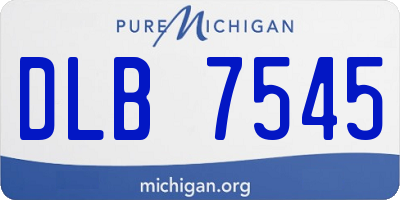 MI license plate DLB7545