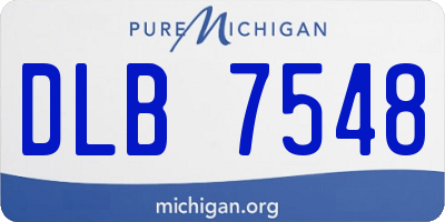 MI license plate DLB7548
