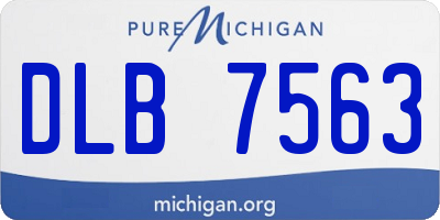 MI license plate DLB7563