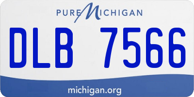 MI license plate DLB7566