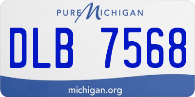 MI license plate DLB7568