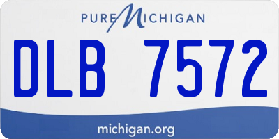 MI license plate DLB7572