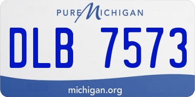 MI license plate DLB7573