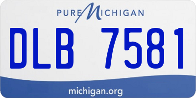 MI license plate DLB7581