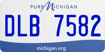 MI license plate DLB7582