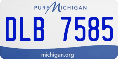 MI license plate DLB7585