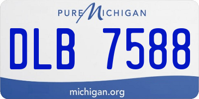 MI license plate DLB7588