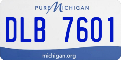 MI license plate DLB7601