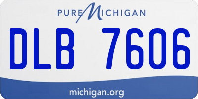 MI license plate DLB7606